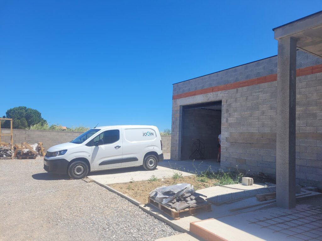 Hangar en construction